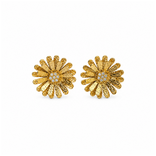 Brincos Flor Dourado ou Prateado