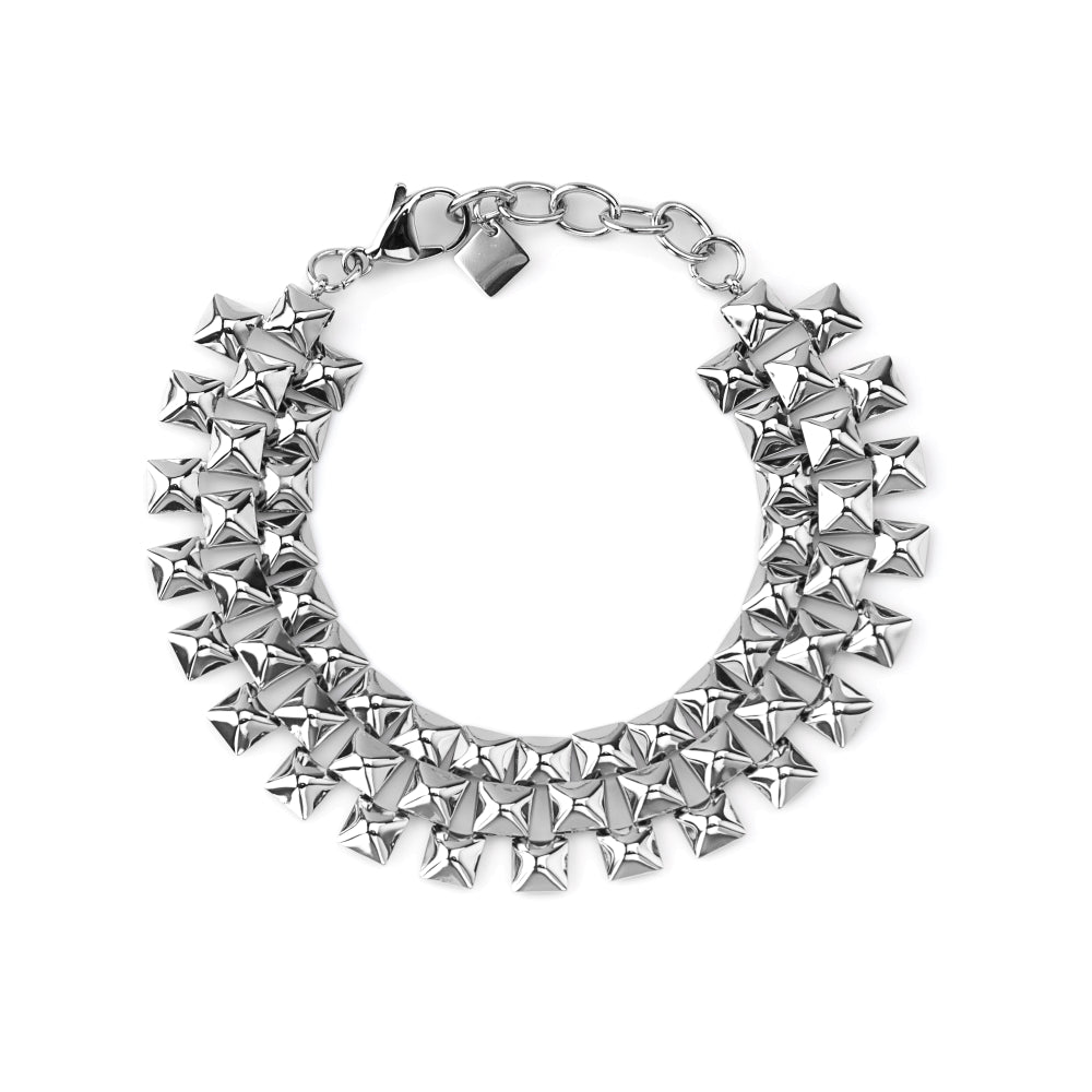 Pulseira Quadrados Dourado ou Prateado