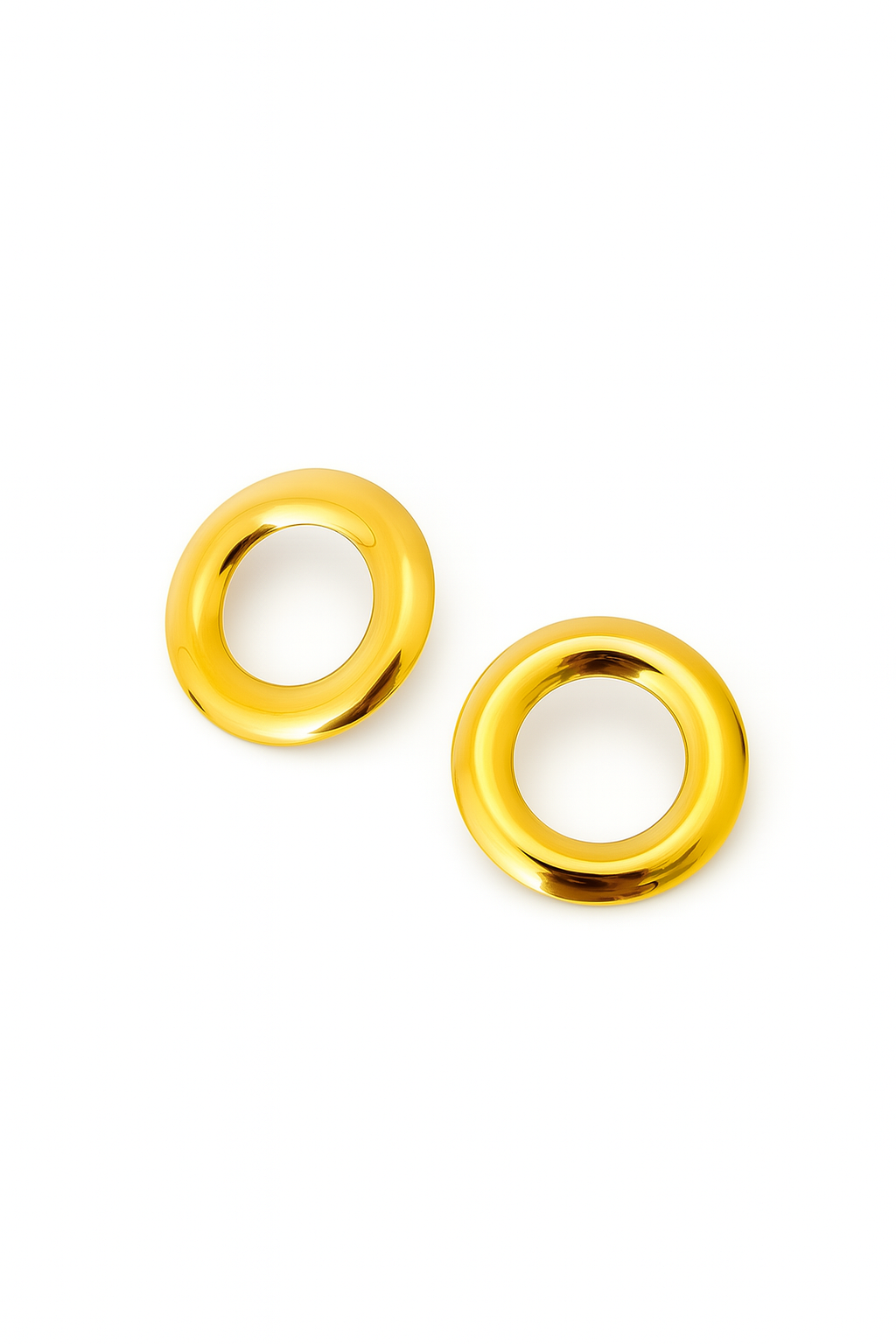 Brincos Circulo | Dourado ou Prateado | Aço Inoxidável