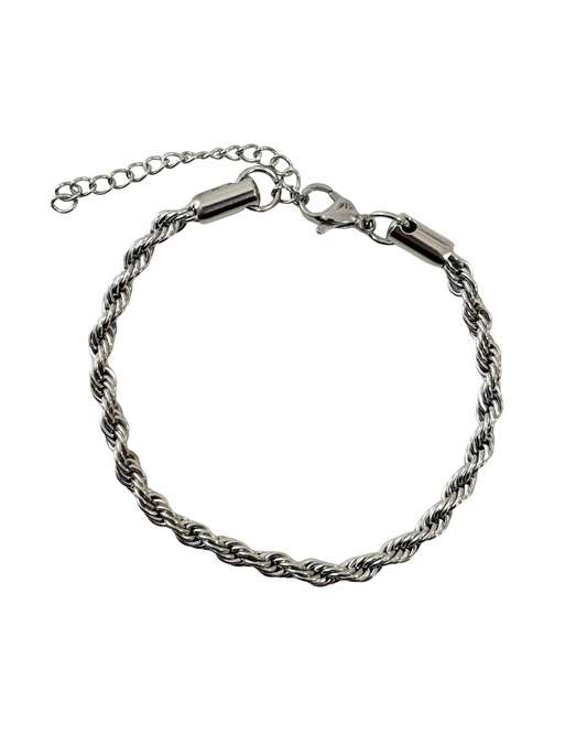 Pulseira Torcida Prateada