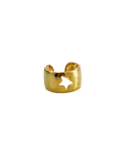 Earcuff Estrela Dourado