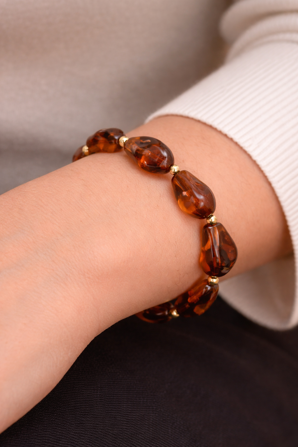 Amber Touch Bracelet Brown/Gold