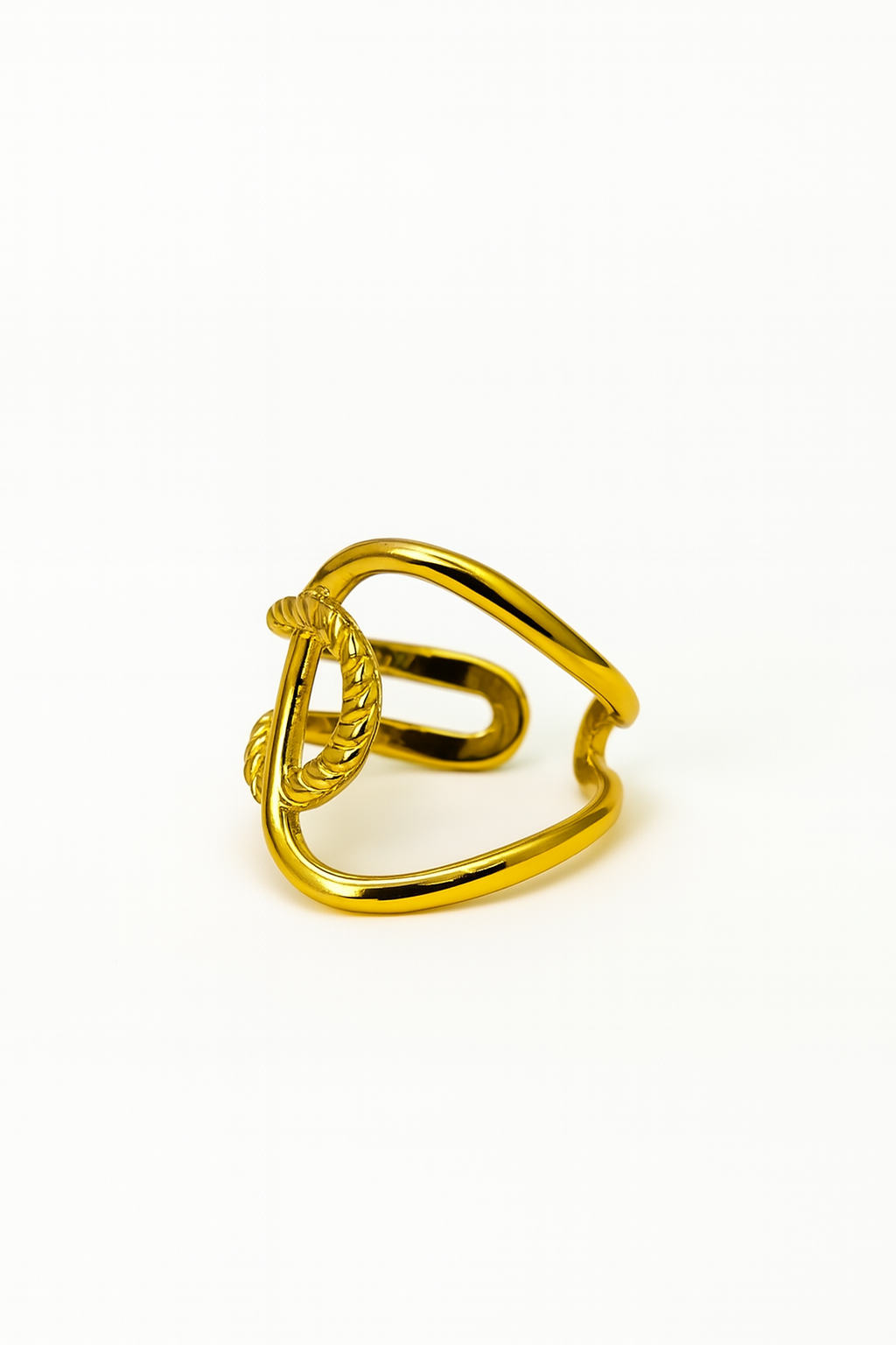 Anel Maxi Aberto Ajustável | Dourado | Aço Inoxidável