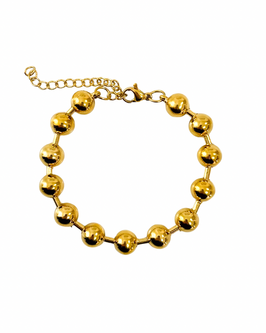Pulseira Bolinhas Dourado
