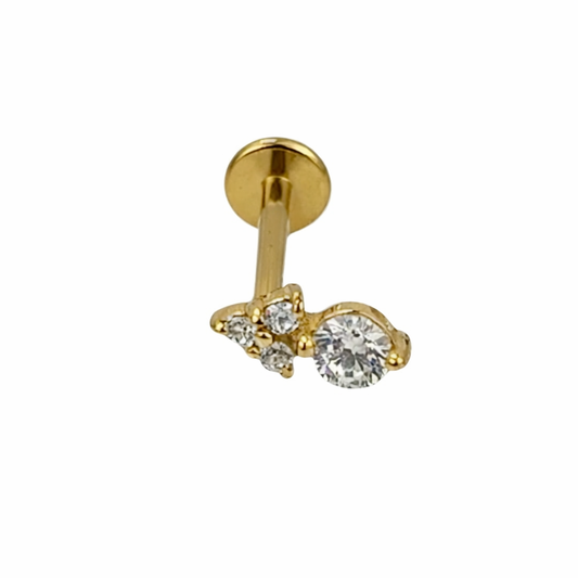 Piercing Brilhantes Dourado ou Prateado