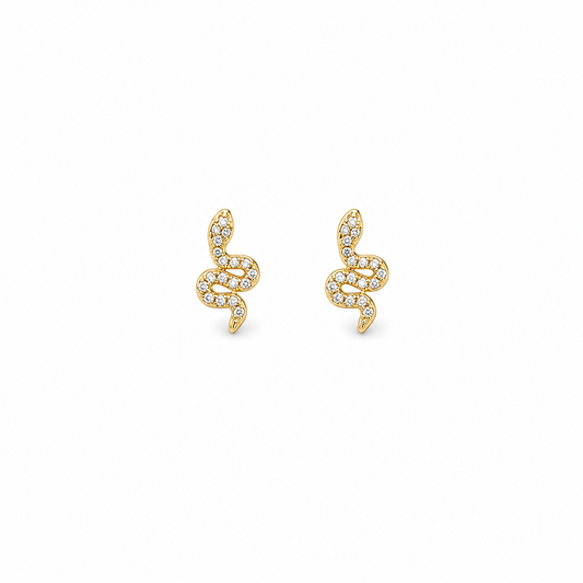 Brincos Mini Serpente Dourado ou Prateado