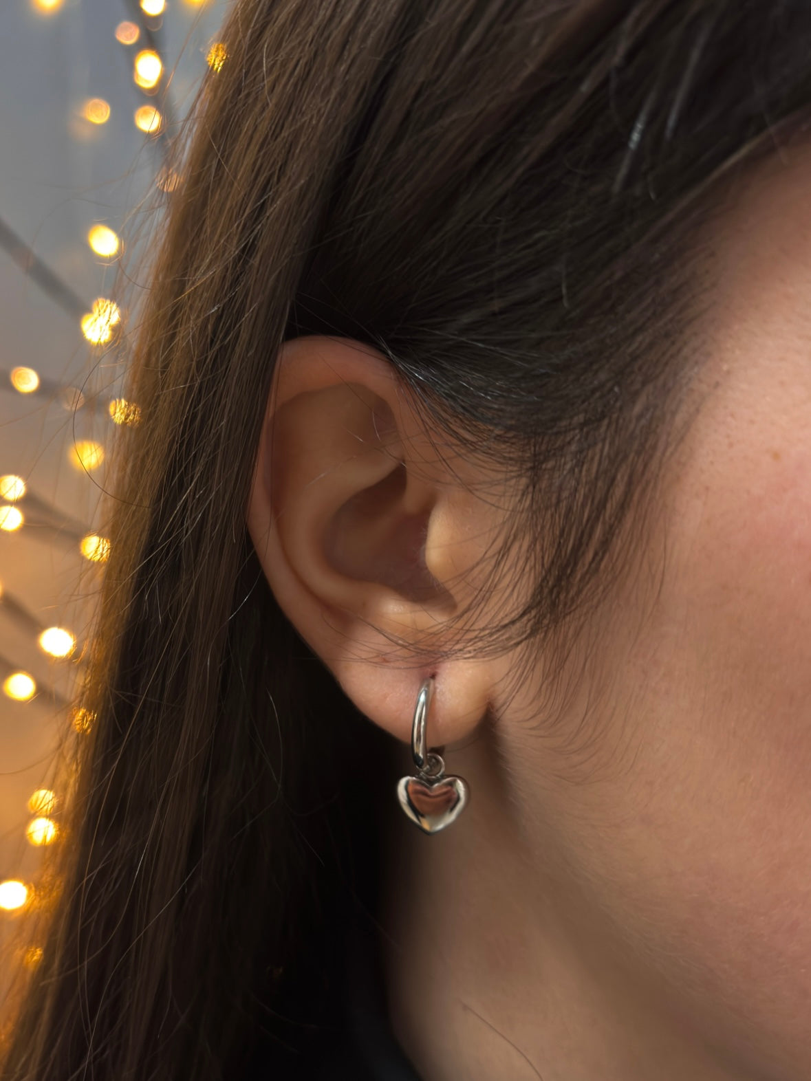 Brincos Mini Heart Prateado