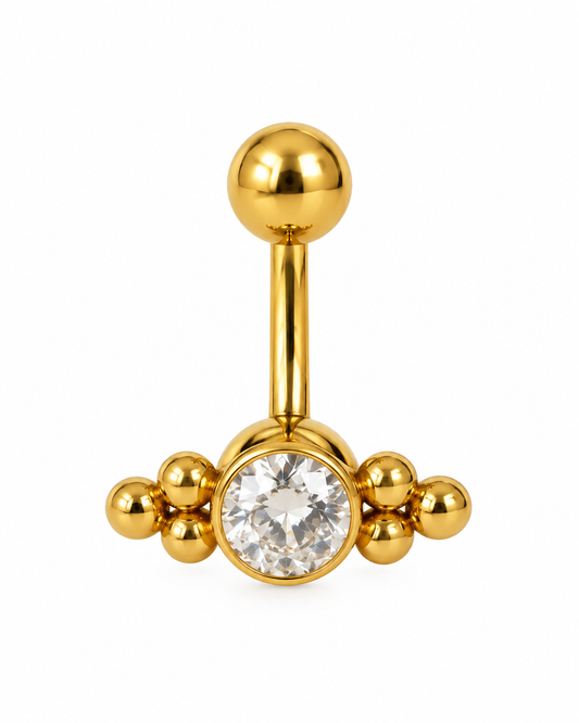 Piercing Brilhante e Bolinhas Dourado ou Prateado