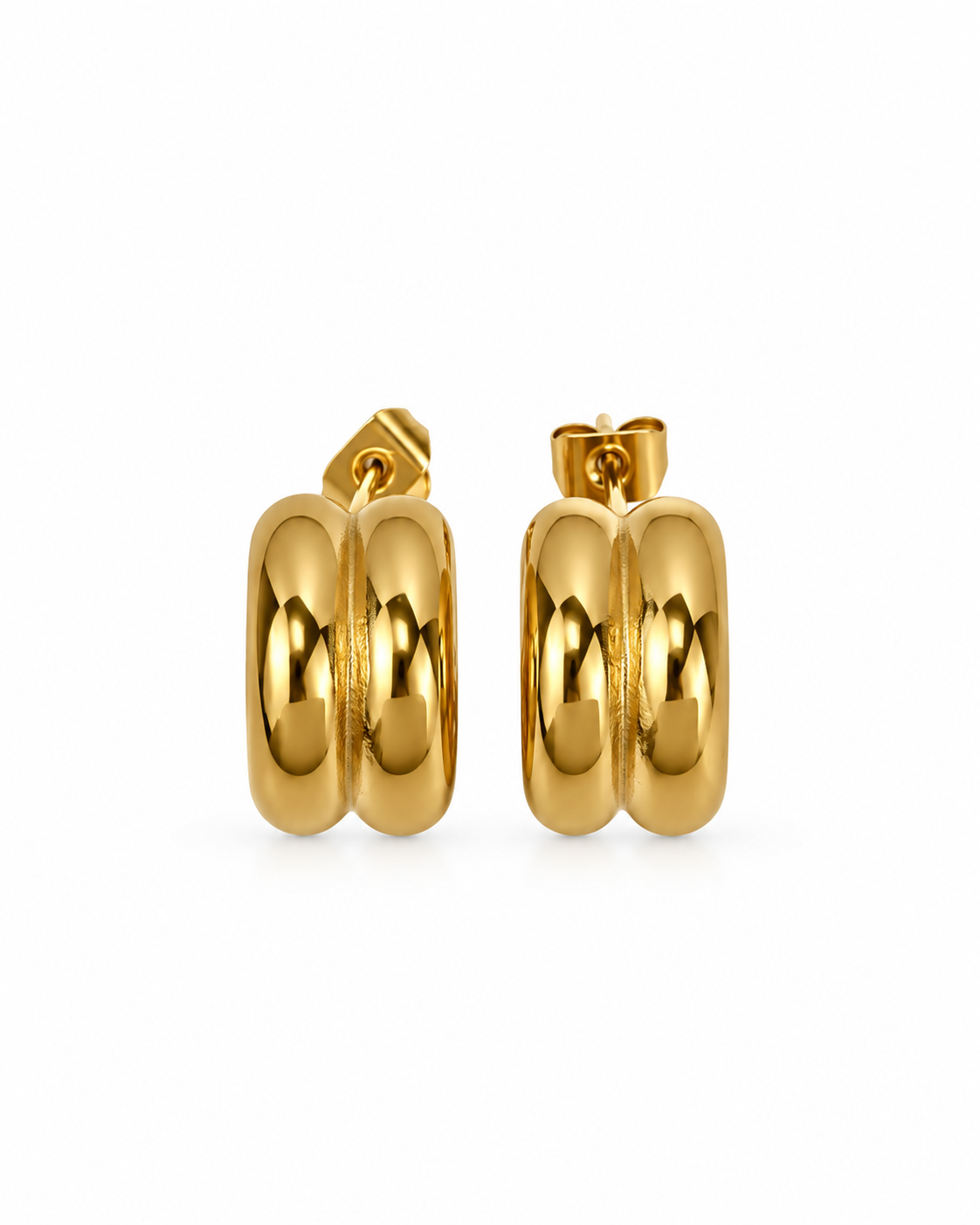 Brincos Argola Dupla Mix Dourado ou Prateado