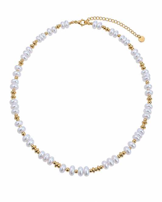 Colar Pérolas Dourado
