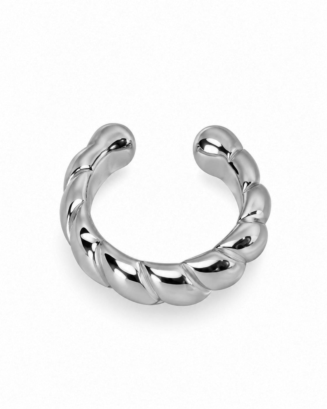 Earcuff Torcido Dourado ou Pratedo