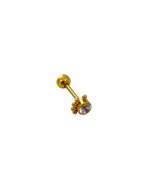 Piercing Ponto de Luz Dourado