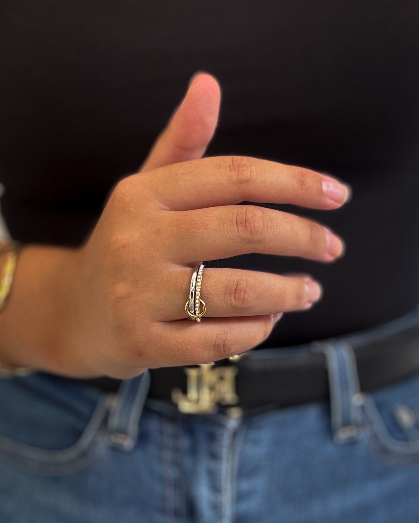 Anel Triplo ou Duplo Numerado | Dourado ou Prateado | Aço Inoxidável