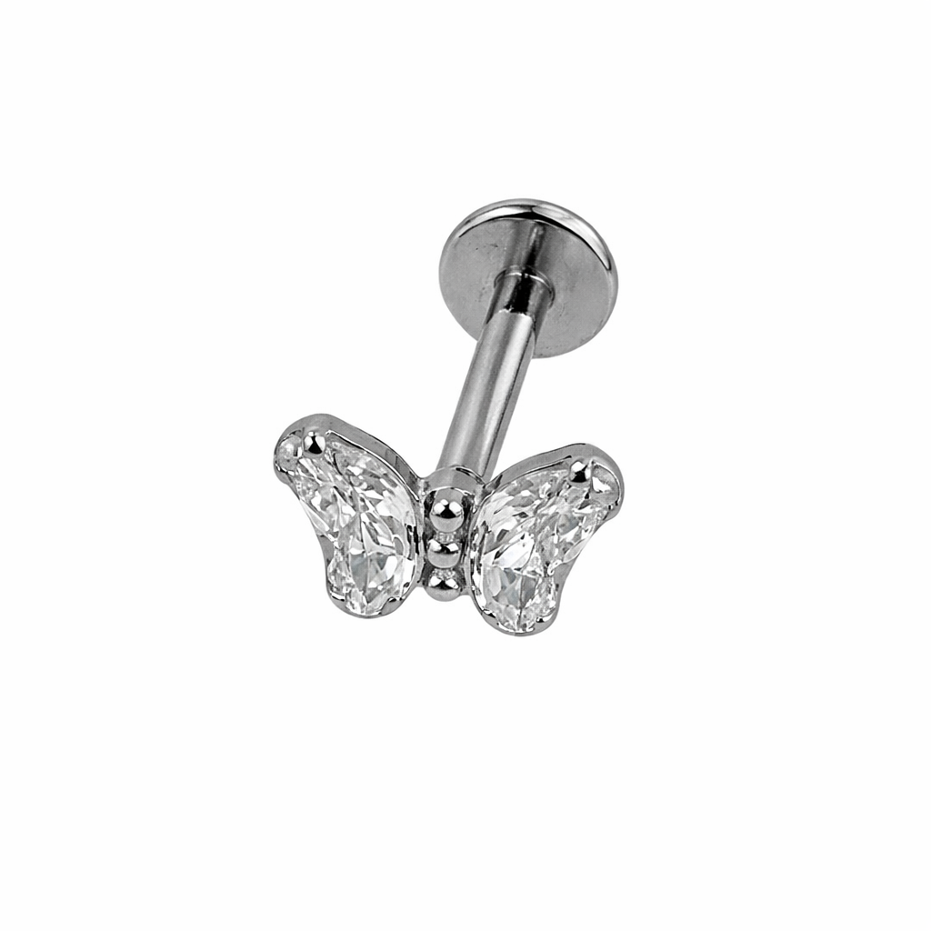 Piercing Borboleta Dourado ou Prateado