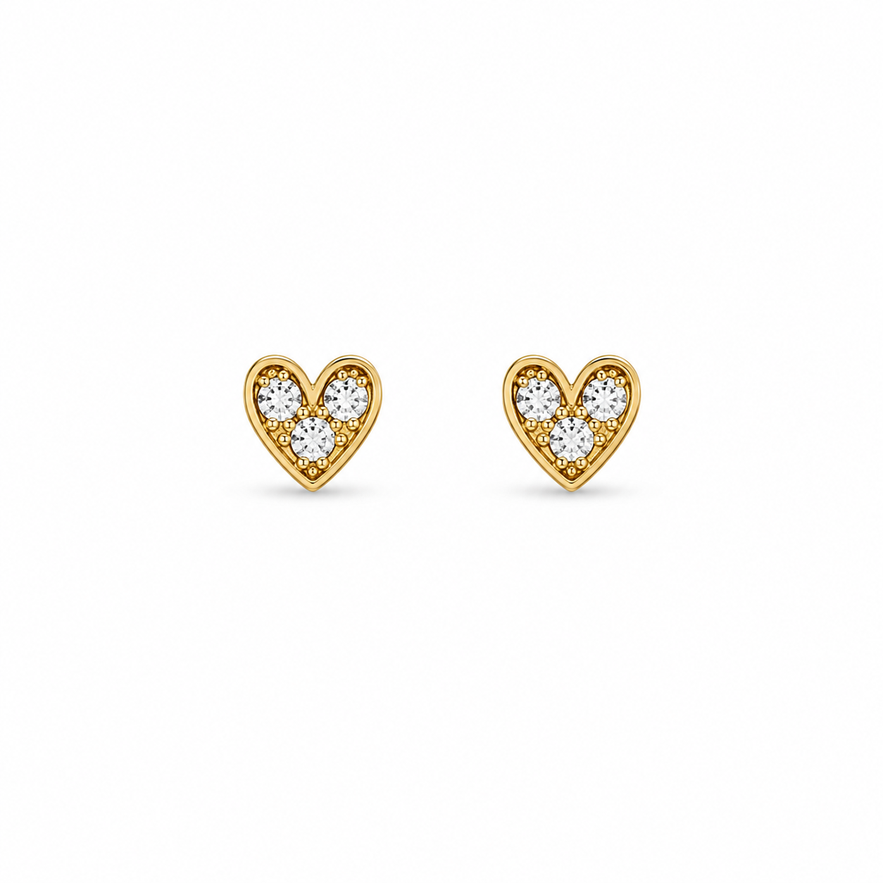 Brincos Mini Coração Dourado