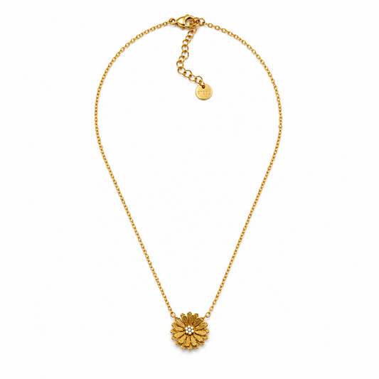 Colar Flor Dourado ou Prateado