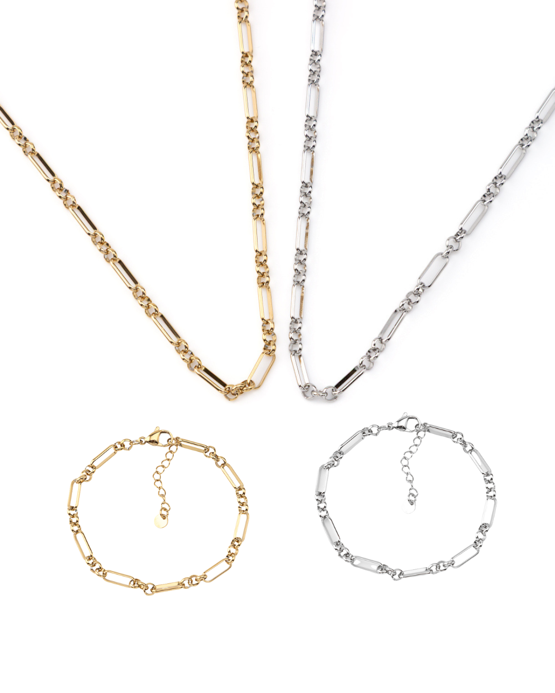 Conjunto Corrente Delicada Dourado ou Prateado