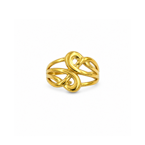 Anel Ajustável Entrelaçado Dourado ou Prateado