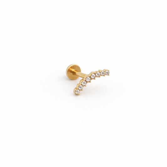 Piercing Curva Dourado ou Prateado