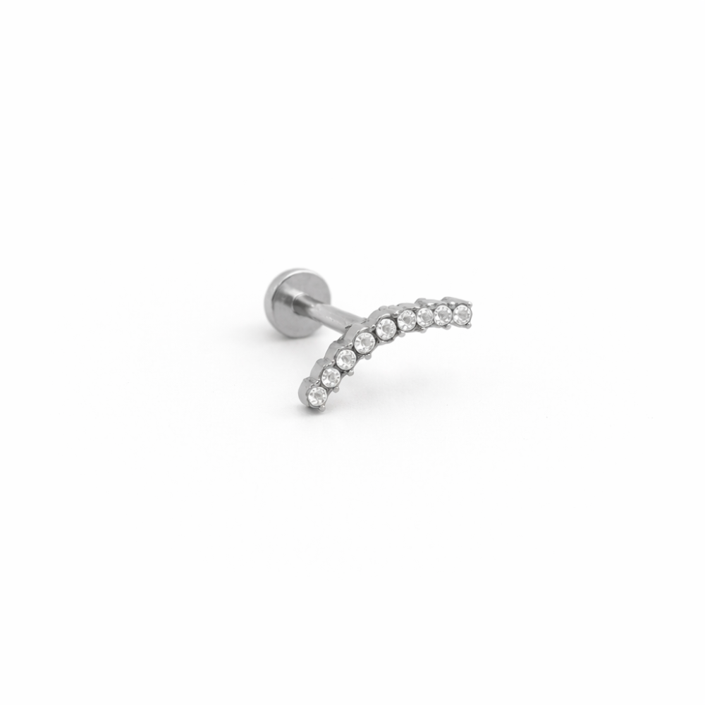 Piercing Curva Dourado ou Prateado