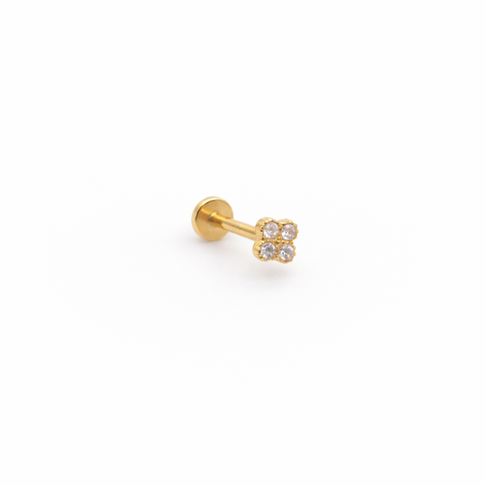 Piercing Mini Flor Dourado ou Prateado