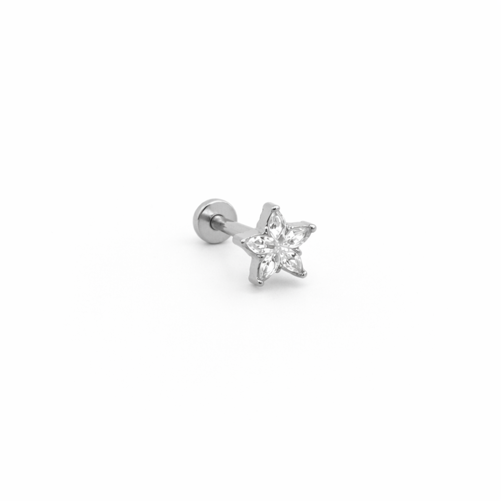 Piercing Estrela Dourado ou Prateado