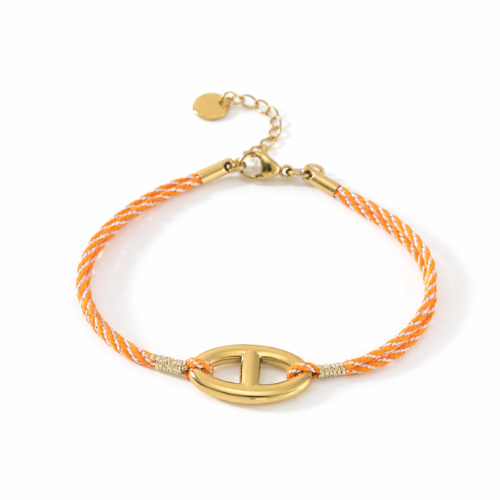 Pulseira Cordão e Aço Colorida