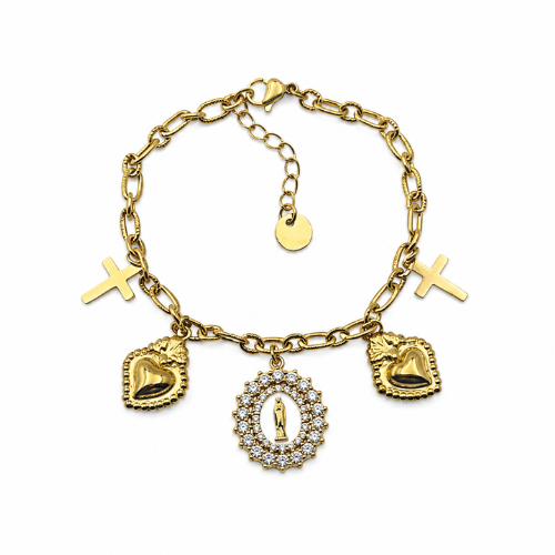 Pulseira Medalhas Dourado ou Prateado