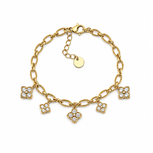 Pulseira Trevos Corrente Dourado ou Prateado