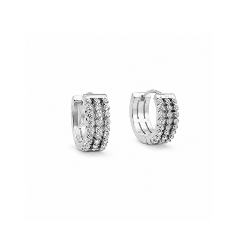 Brincos Brilhantes 11mm Dourado ou Prateado
