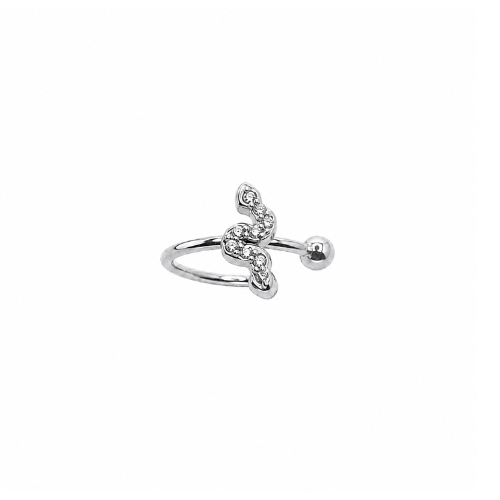 Earcuff Serpente Dourado ou Prateado
