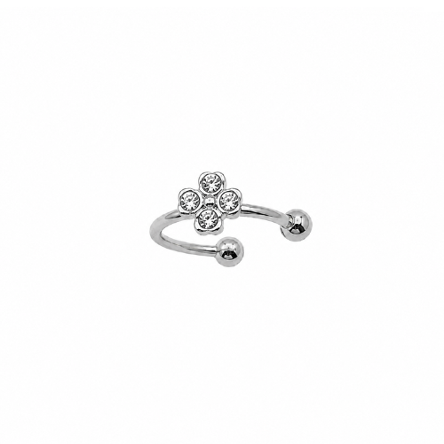 Earcuff Trevo Dourado ou Prateado