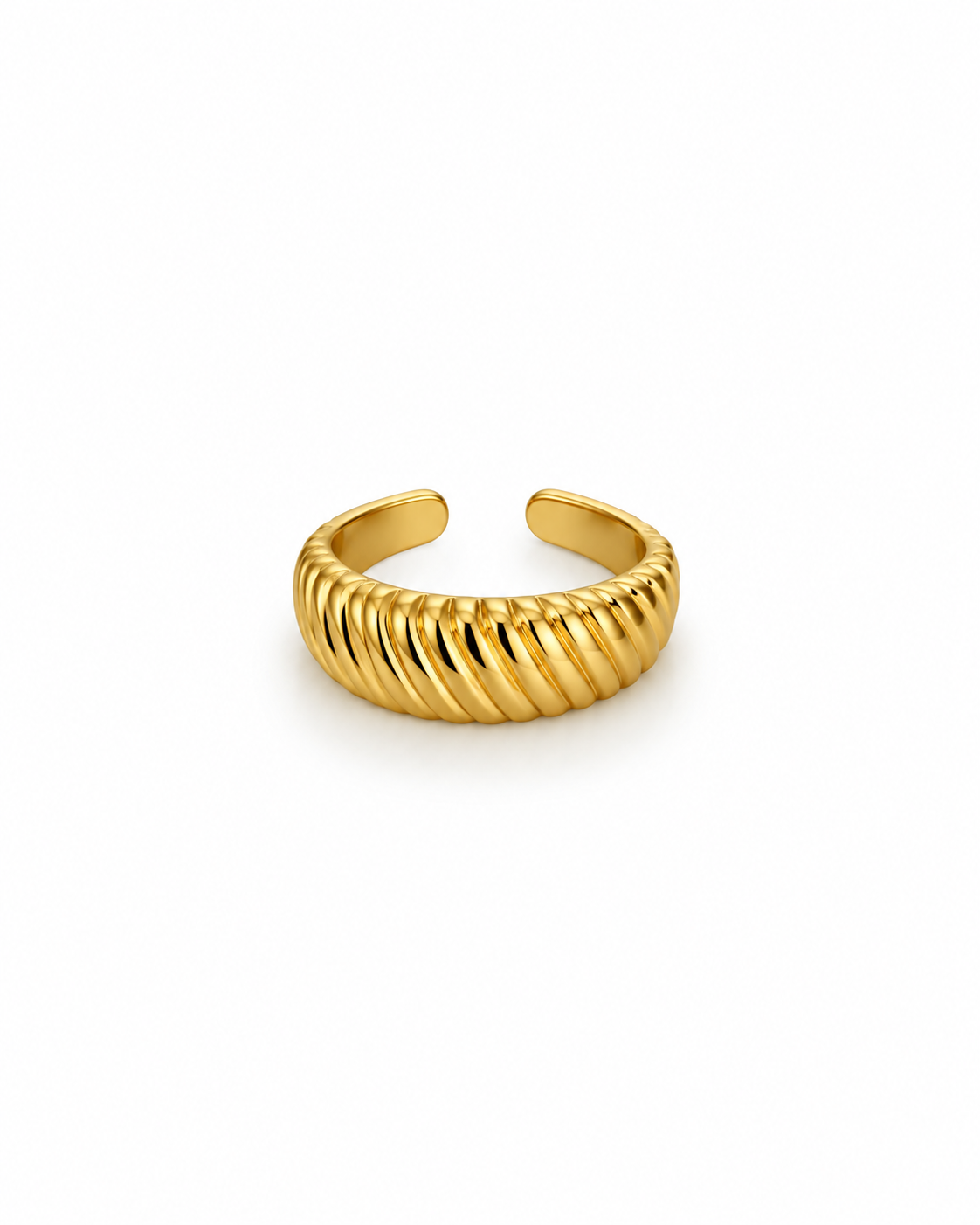 Anel Listrado Dourado ou Prateado