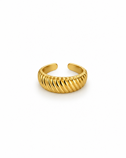 Anel Listrado Dourado ou Prateado