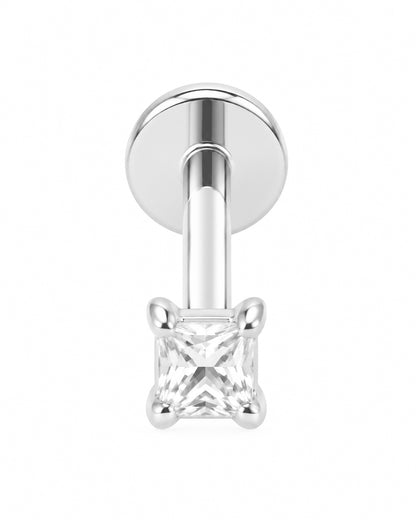 Piercing Quadrado Dourado ou Prateado