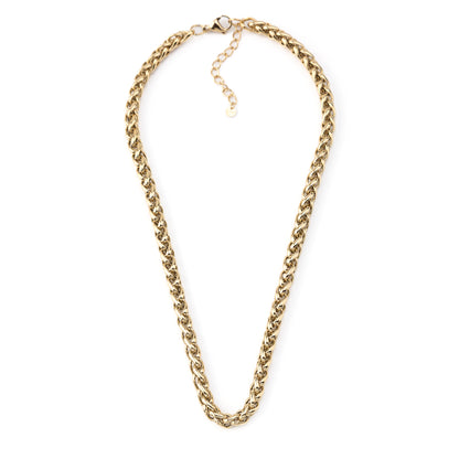 Colar Entrelaçado Dourado ou Prateado