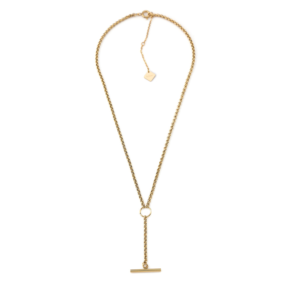 Colar Gravata Simples Dourado ou Prateado