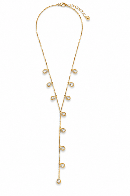 Colar Gravata Pendentes Dourado