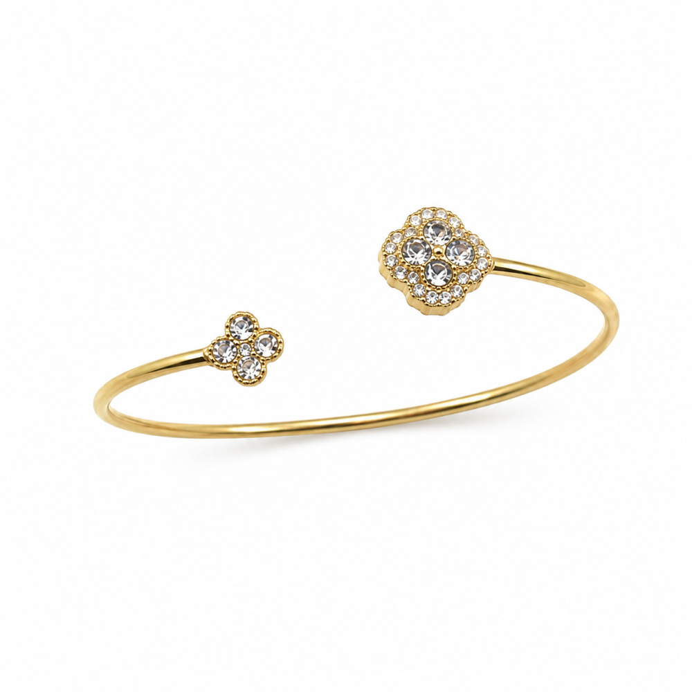 Pulseira Escrava Trevos Dourado ou Prateado