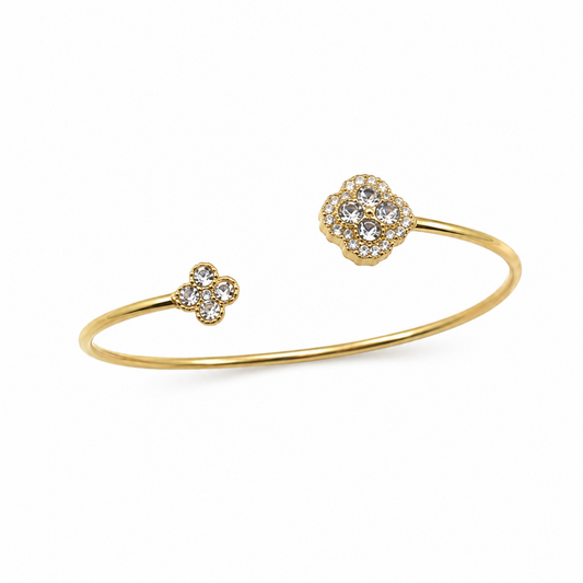 Pulseira Escrava Trevos Dourado ou Prateado