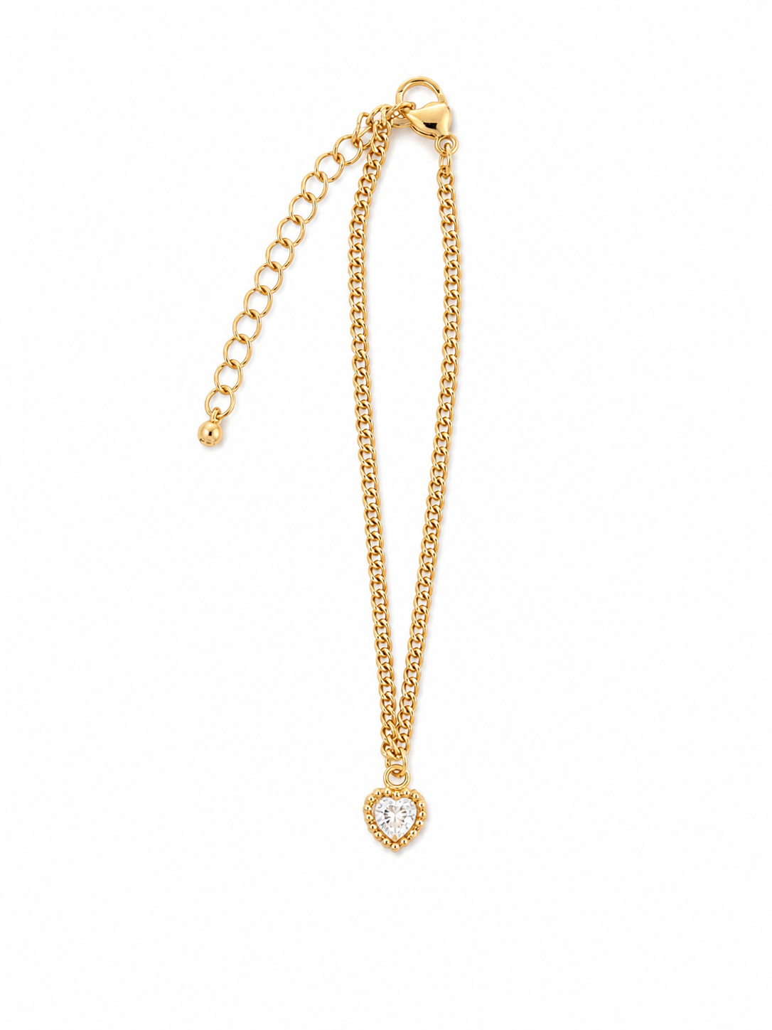Pulseira Corrente Pendente Brilhante