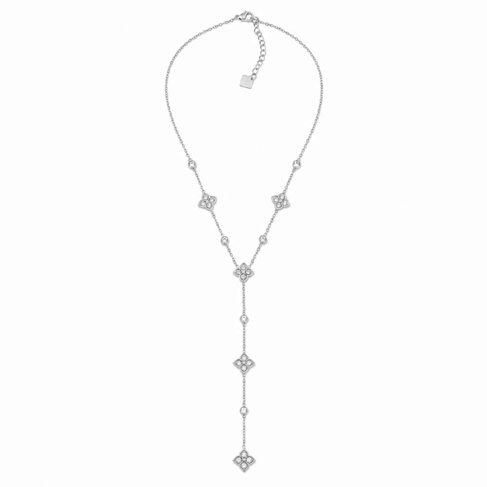 Colar Gravata Mini Trevos Dourado ou Prateado