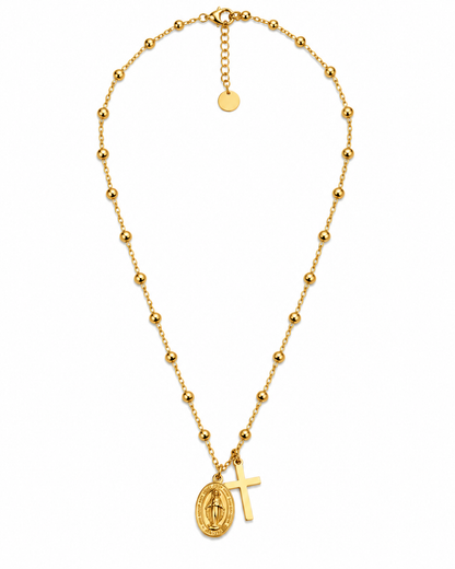 Colar Terço Dourado ou Prateado