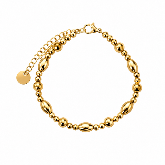 Pulseira Contas Dourado