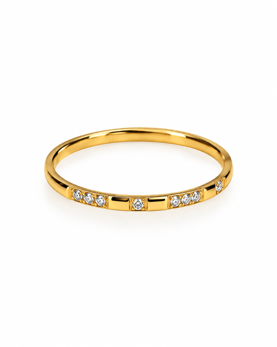 Anel Mini Brilhantes Dourado