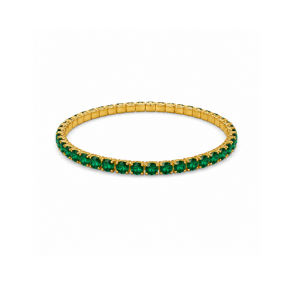 Pulseira Elástica Brilhantes Colorida Dourado