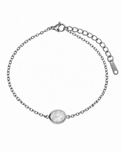 Pulseira Madrepérola Oval Dourado ou Prateado