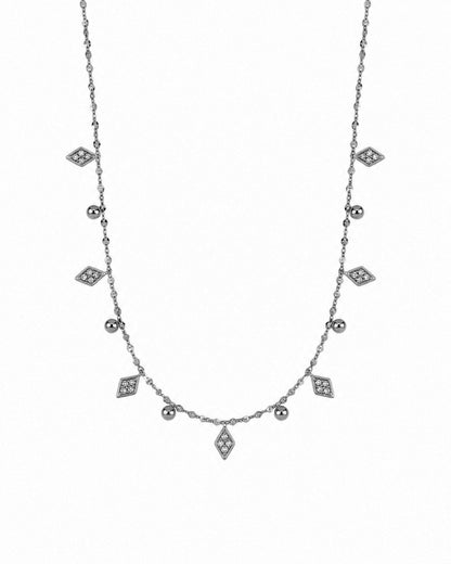 Colar Pendentes Losango Dourado ou Prateado
