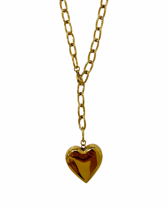 Colar Big Heart Dourado