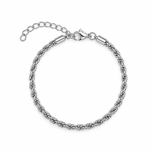 Pulseira Torcida Prateado
